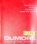 Dumore-Dumore Series 14 8385, Tool Post Grinder, Operations and Parts Manual Year 1994-8385-Series 14-05